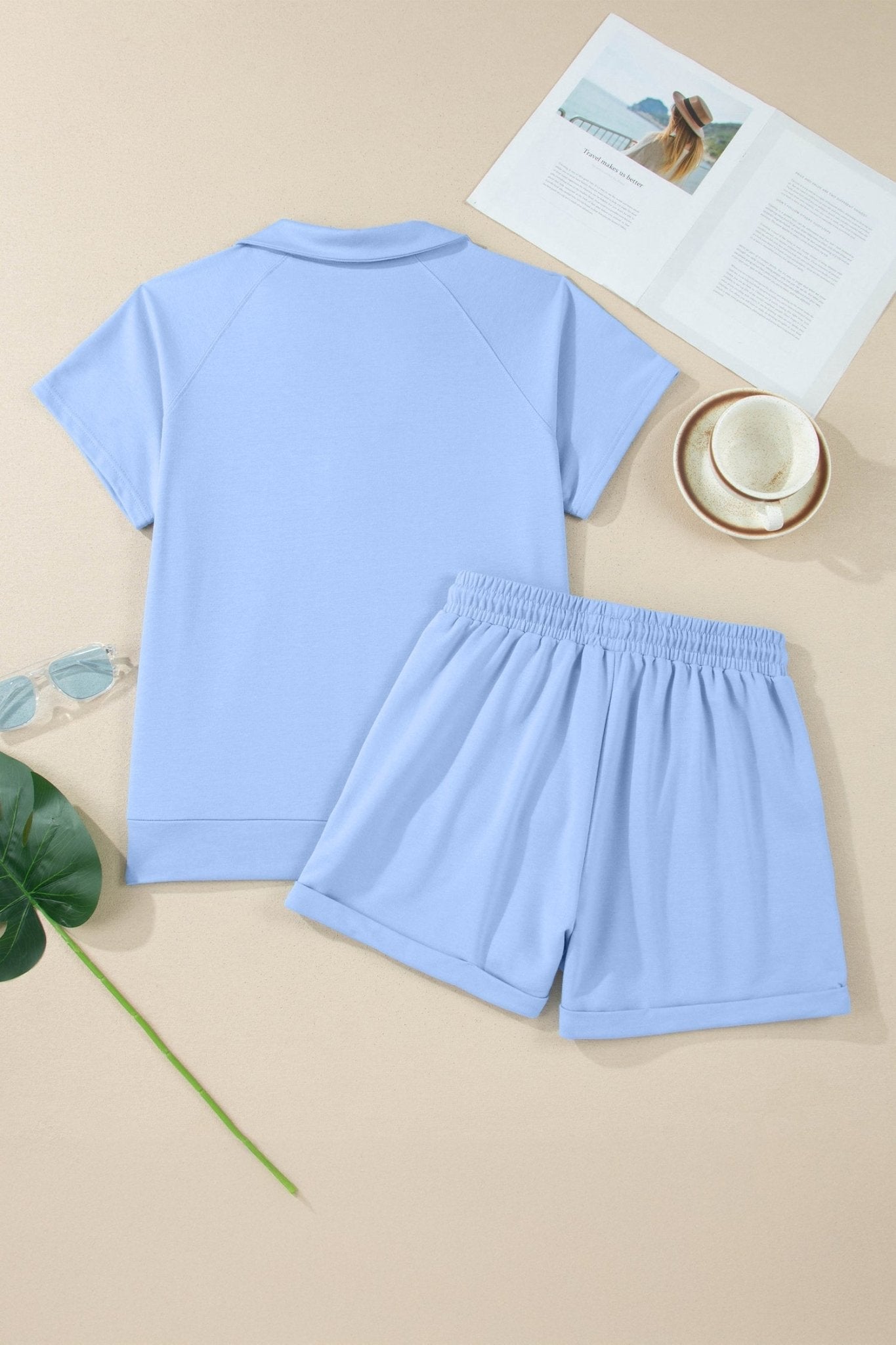 Lillie Collared Tee Set - Hello Beautiful BoutiqueShort SetsThreaded Pear