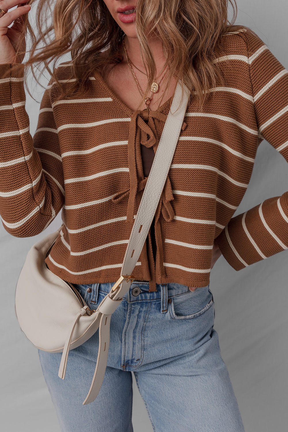 Lilly Striped Knit Cardigan Sweater - Hello Beautiful BoutiqueCardigansThreaded Pear