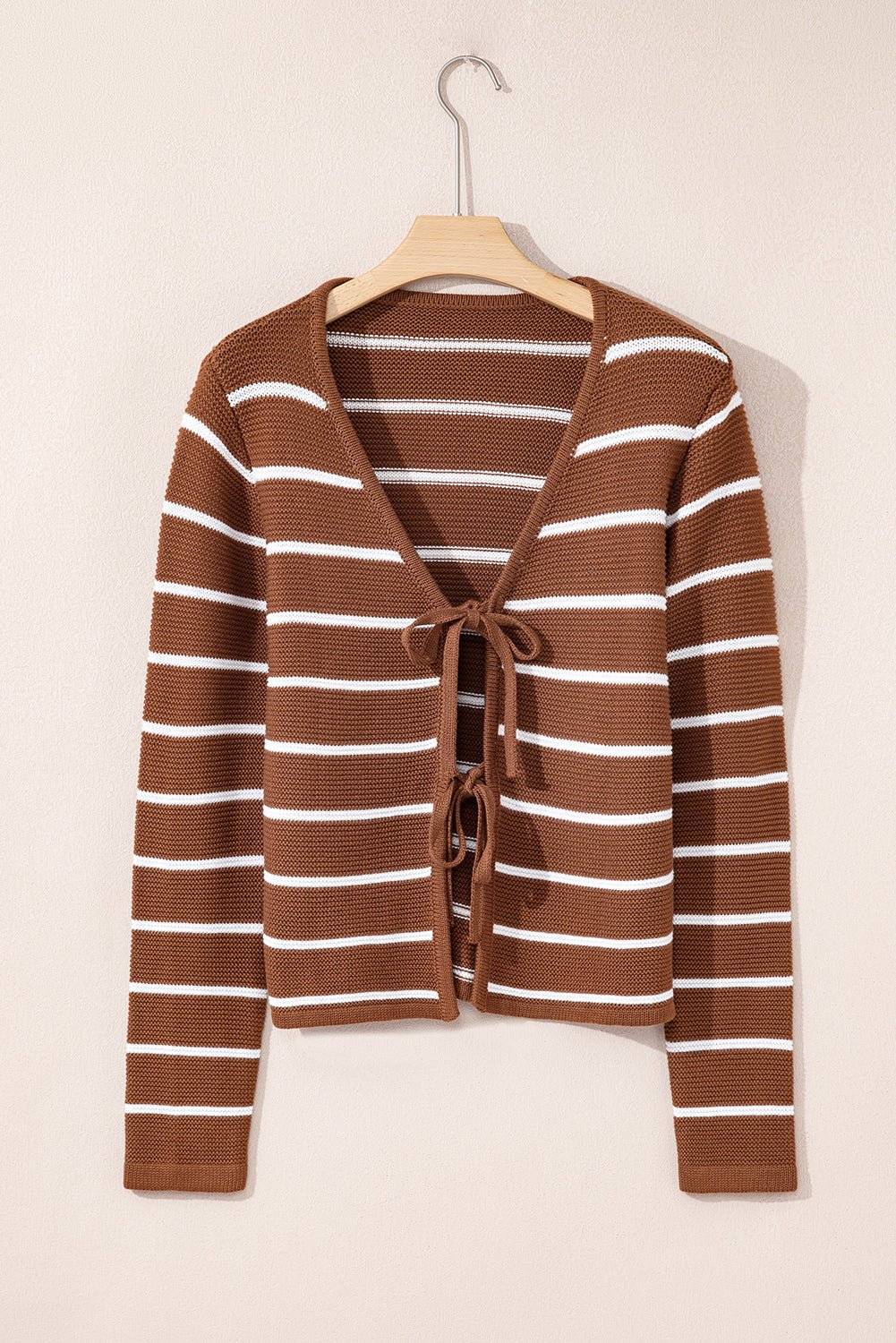 Lilly Striped Knit Cardigan Sweater - Hello Beautiful BoutiqueCardigansThreaded Pear