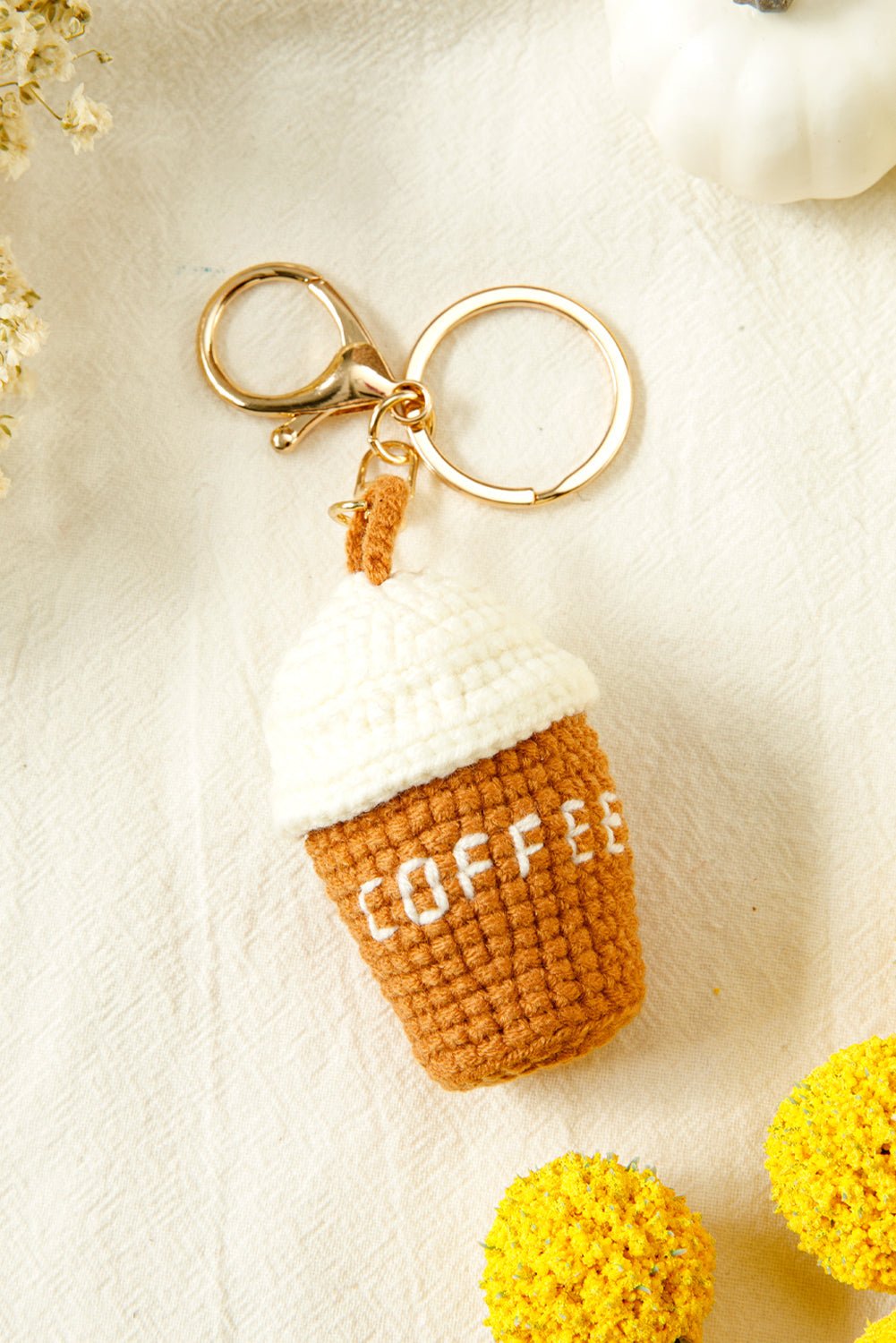 Lily Crochet Coffee Pendent Keychain - Hello Beautiful BoutiqueOther AccessoriesThreaded Pear