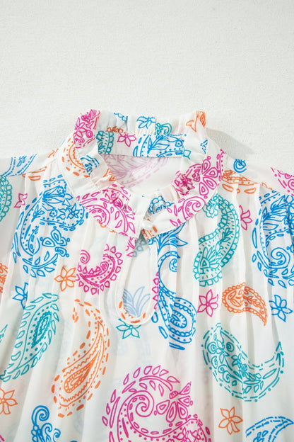 Lilyana Keyhole Puff Sleeve Blouse - Hello Beautiful BoutiqueBlouses & ShirtsThreaded Pear