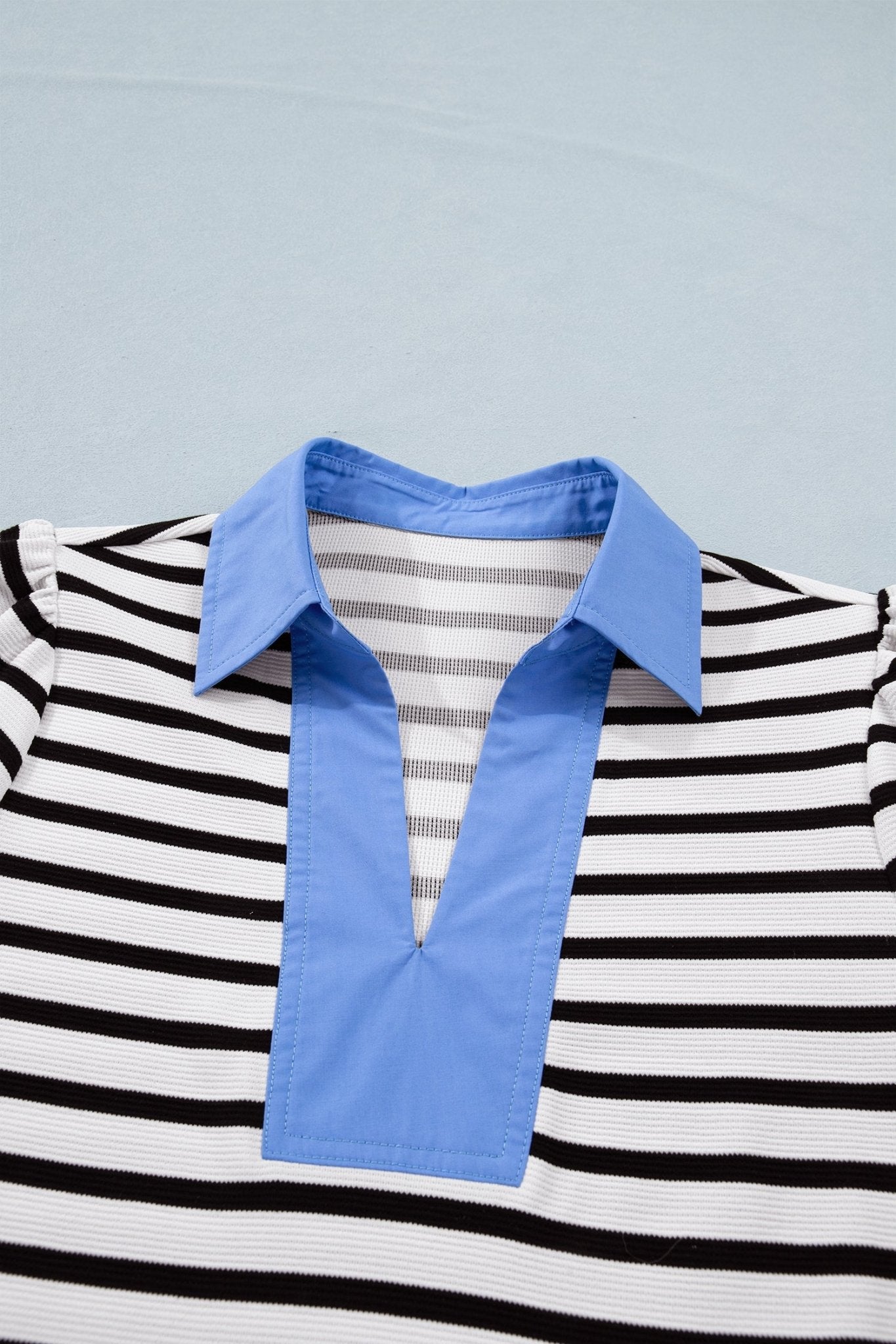 Lina Block Polo Collar Blouse - Hello Beautiful BoutiqueBlouses & ShirtsThreaded Pear