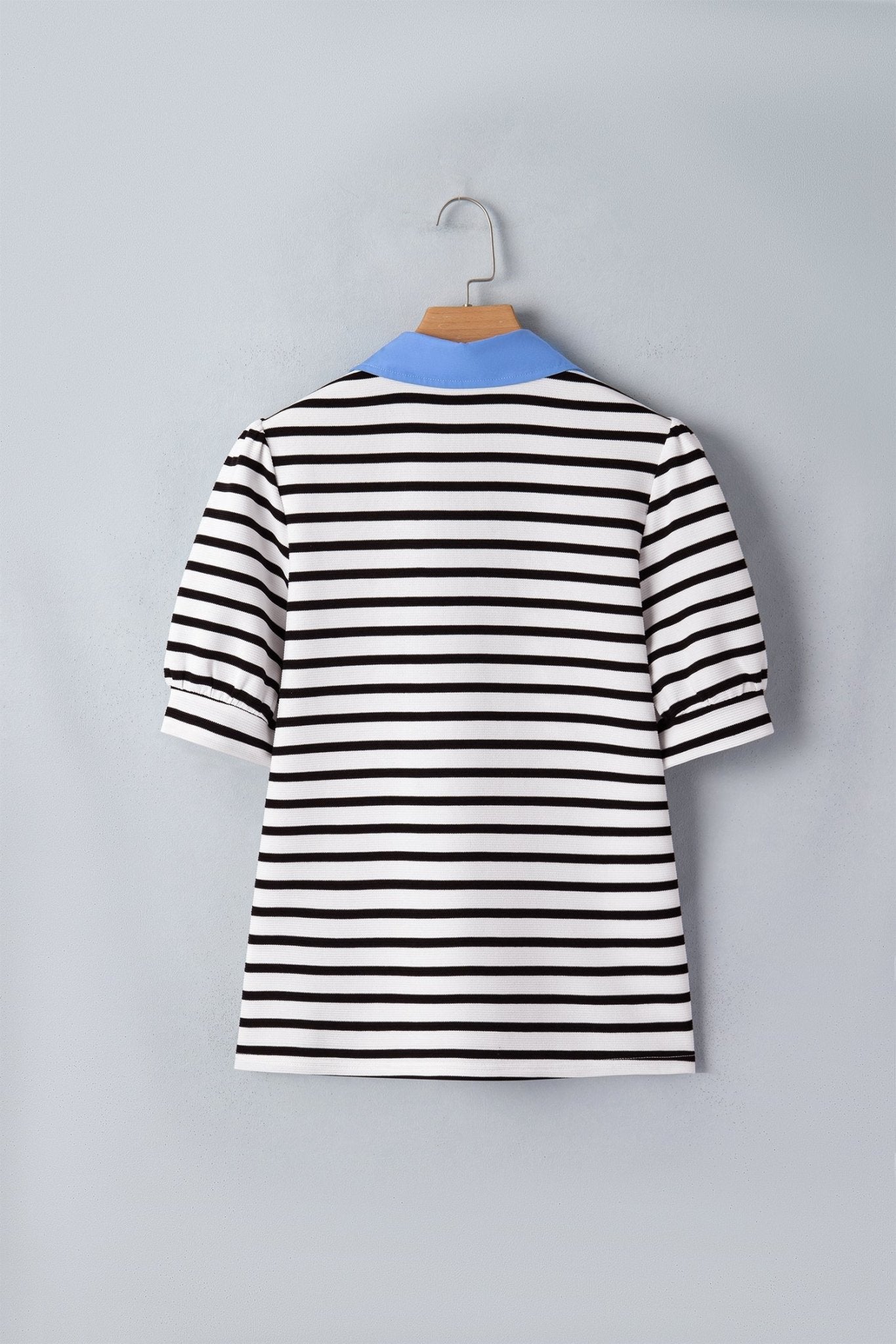 Lina Block Polo Collar Blouse - Hello Beautiful BoutiqueBlouses & ShirtsThreaded Pear