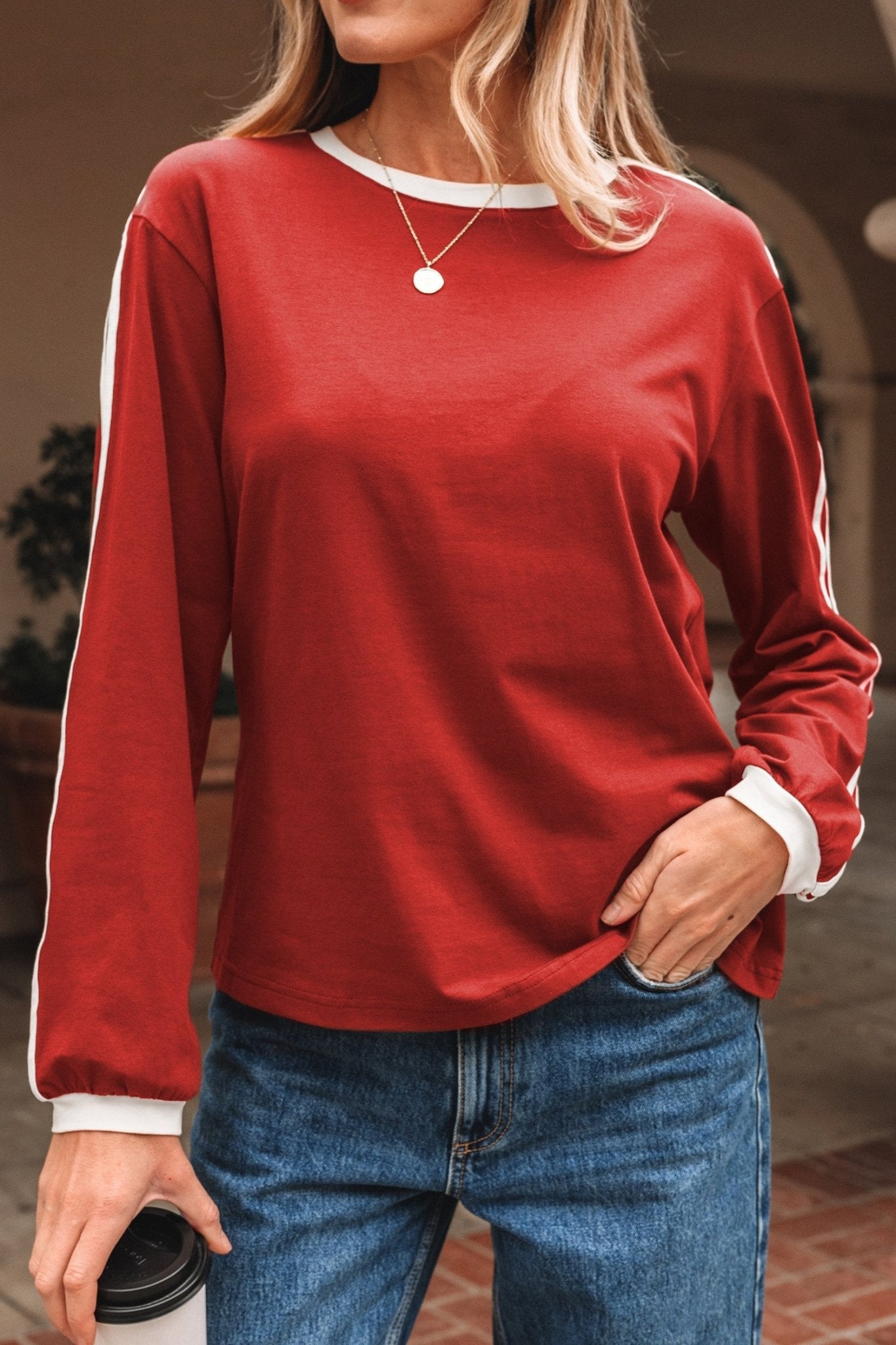 Lina Sleeve T Shirt Long Sleeve Top - Hello Beautiful BoutiqueLong Sleeve TopsThreaded Pear