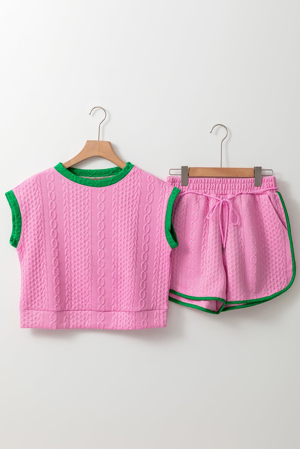 Lina Trim Cable Textured Shorts - Hello Beautiful Boutique20% OFFThreaded Pear
