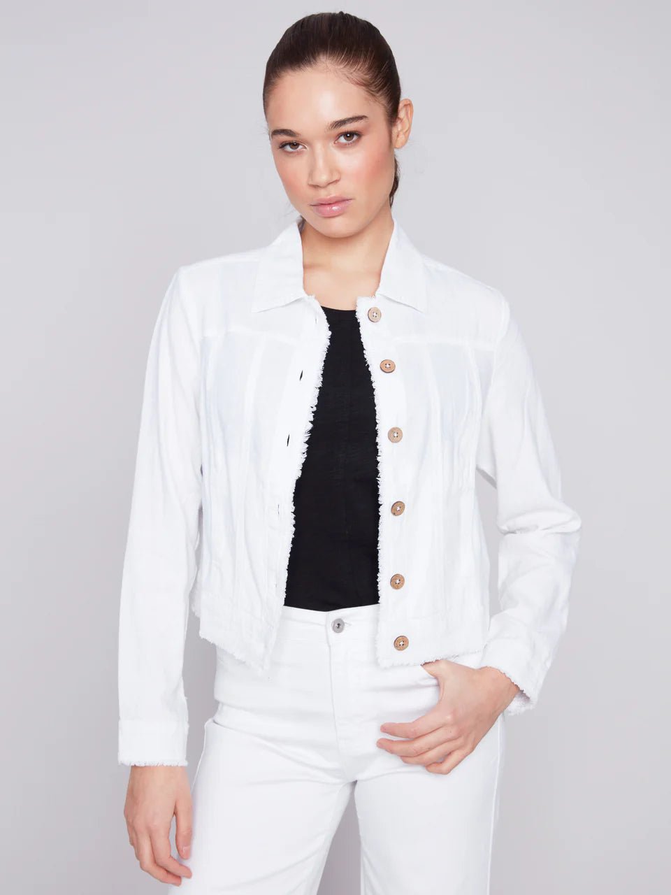 Linen Jacket C6199 - Hello Beautiful BoutiqueJacketCharlie B