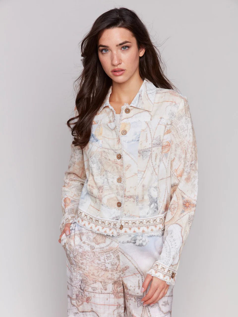 Linen Jacket C6199 - Hello Beautiful BoutiqueJacketCharlie B