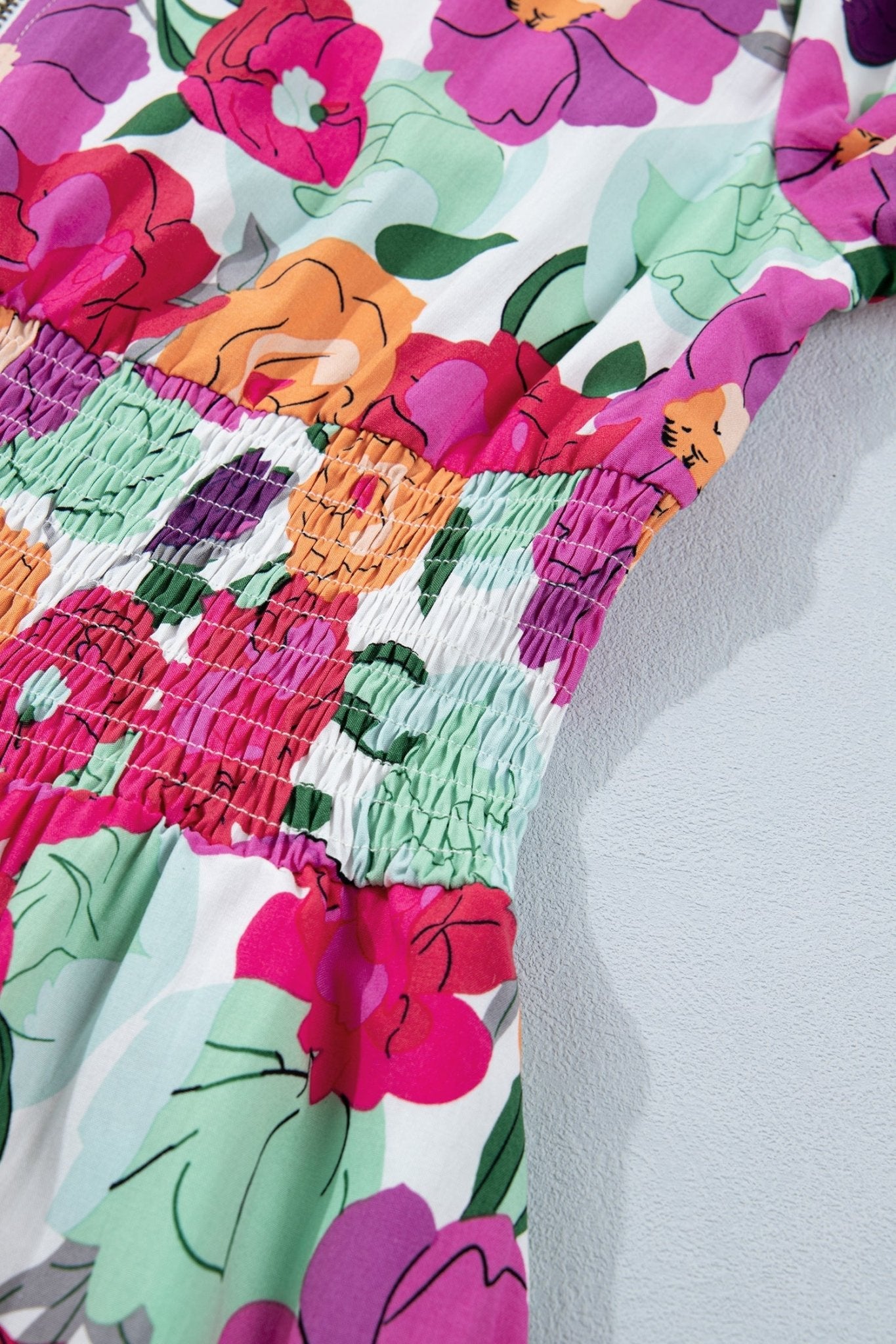 Lisa Puffy Half Sleeve Dress - Hello Beautiful BoutiqueFloral DressesThreaded Pear