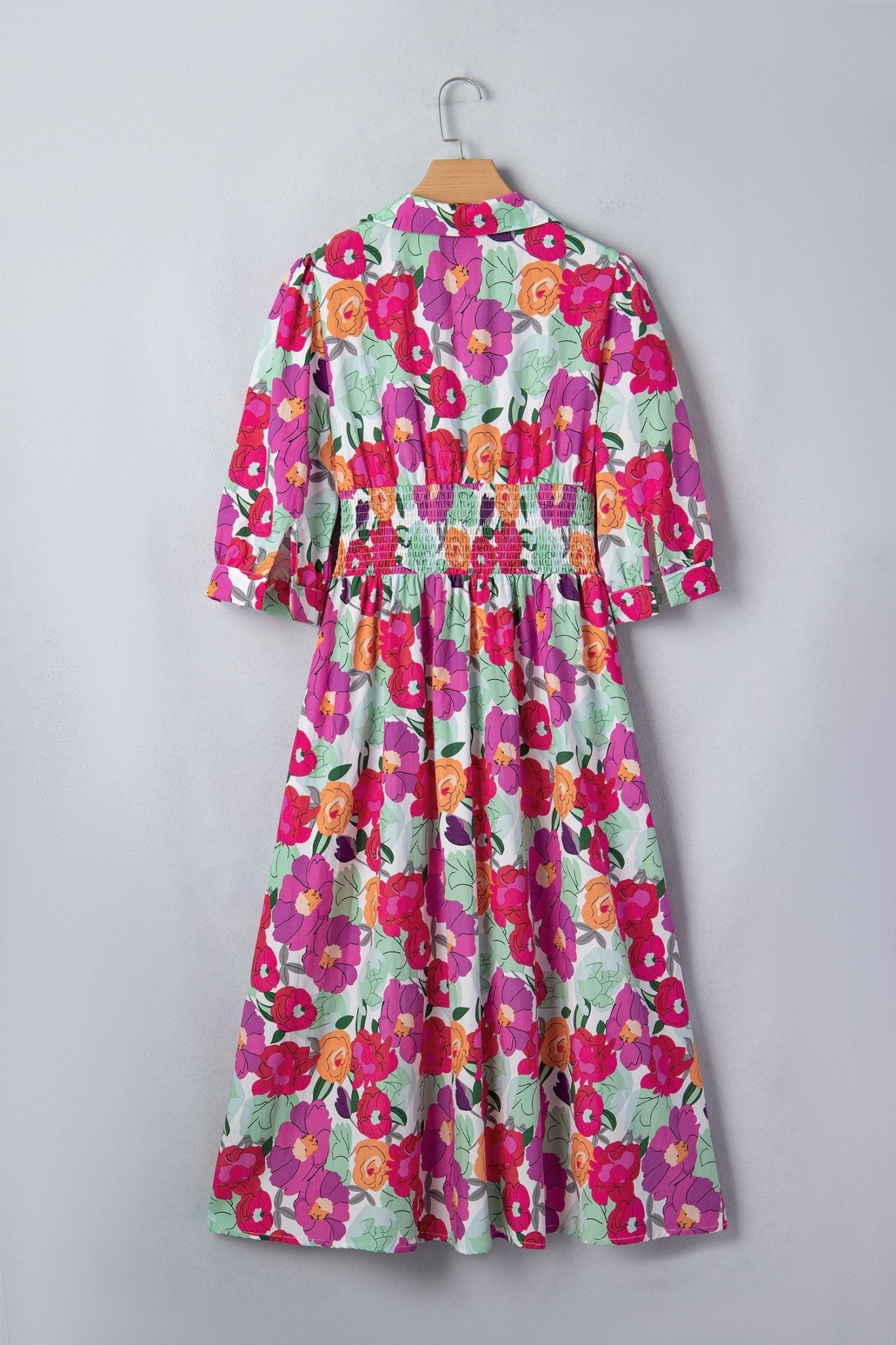 Lisa Puffy Half Sleeve Dress - Hello Beautiful BoutiqueFloral DressesThreaded Pear