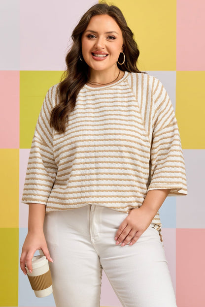 Liv Detail Half Sleeve PLUS Top - Hello Beautiful BoutiquePlus Size Tops & TeesThreaded Pear