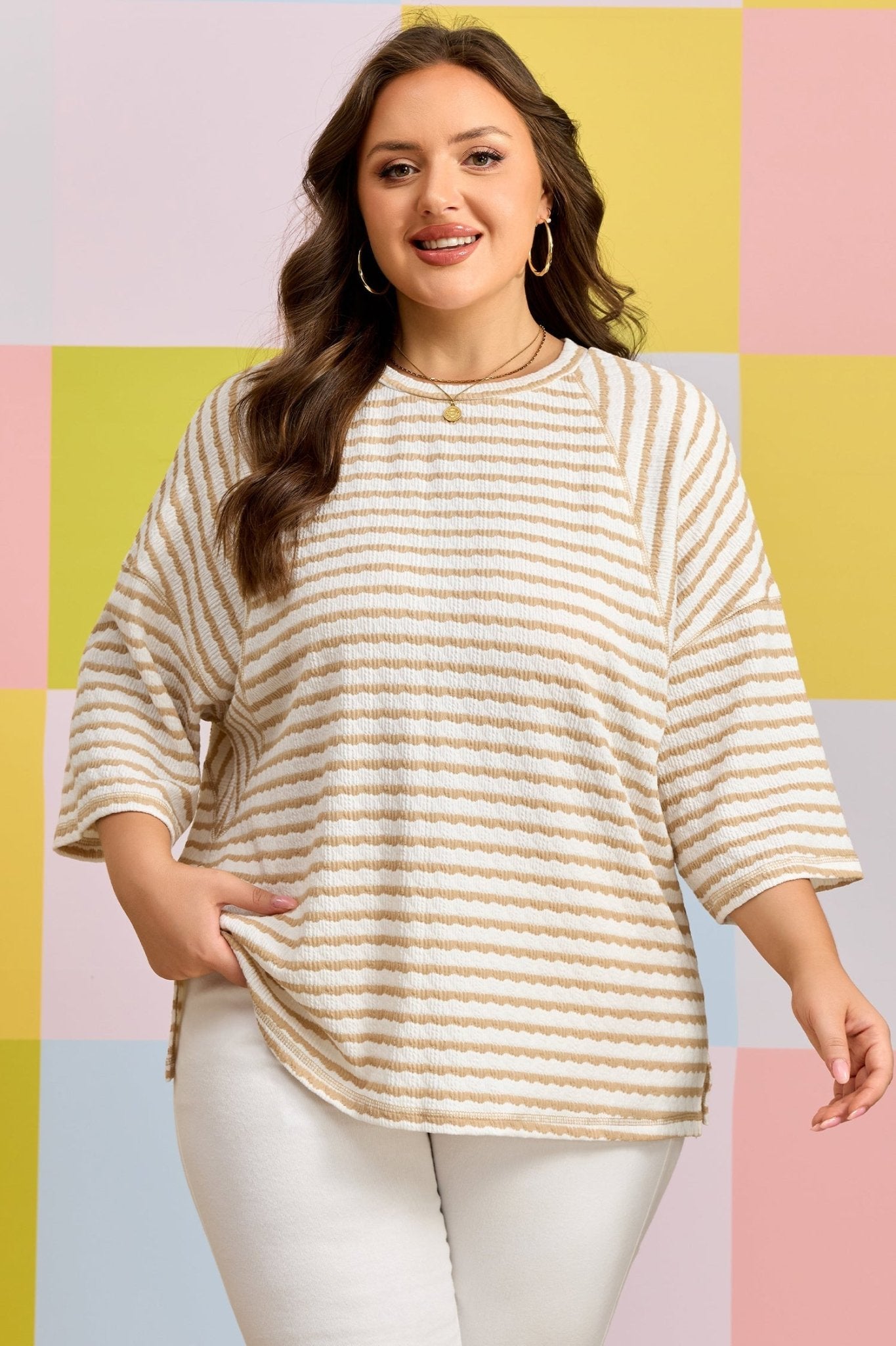 Liv Detail Half Sleeve PLUS Top - Hello Beautiful BoutiquePlus Size Tops & TeesThreaded Pear