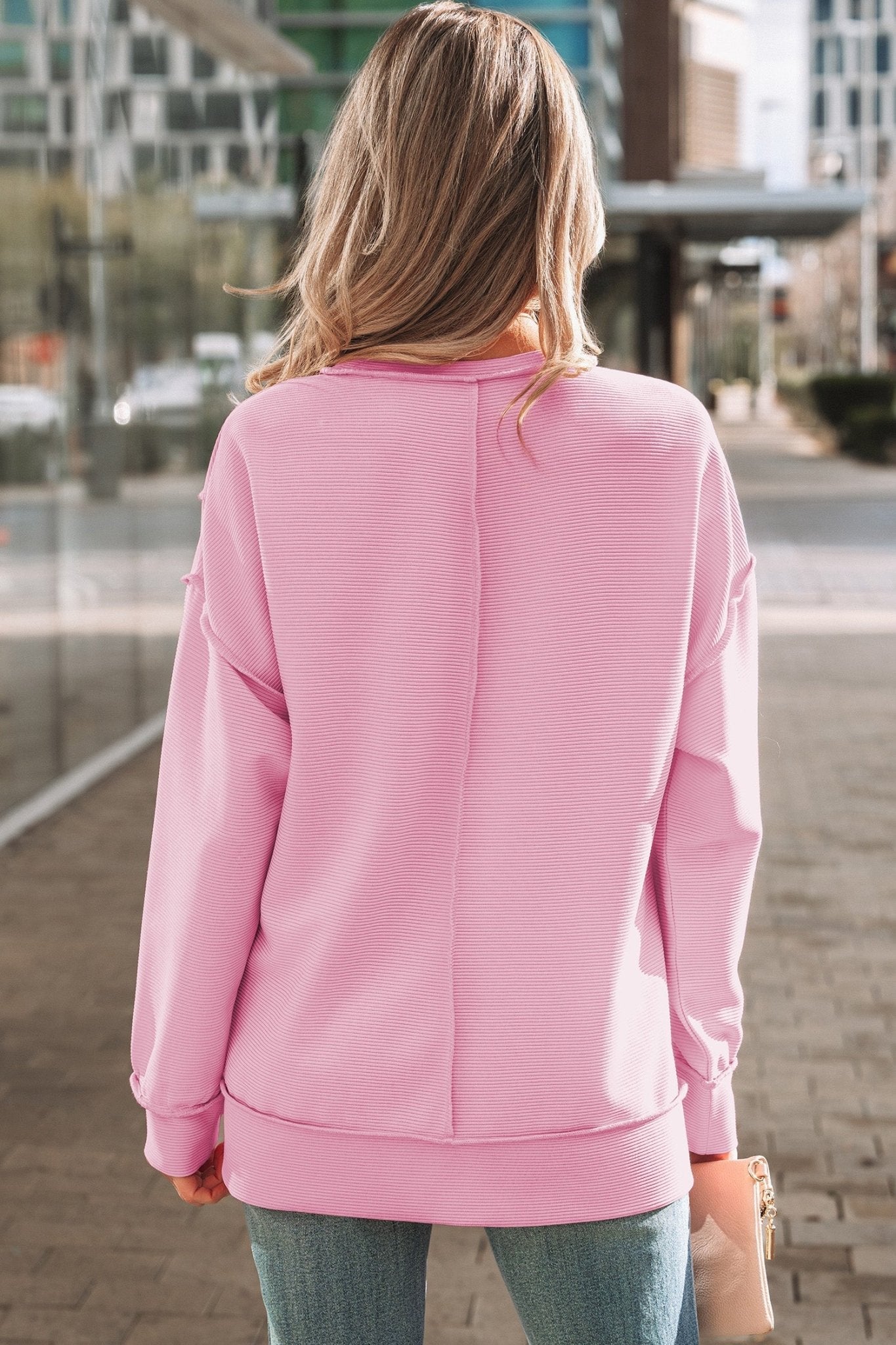 Liv Drop Shoulder Baggy Pullover - Hello Beautiful BoutiqueLong Sleeve TopsThreaded Pear