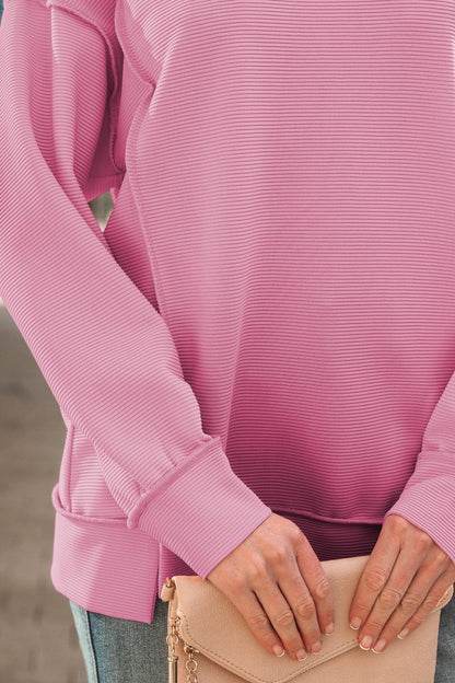 Liv Drop Shoulder Baggy Pullover - Hello Beautiful BoutiqueLong Sleeve TopsThreaded Pear