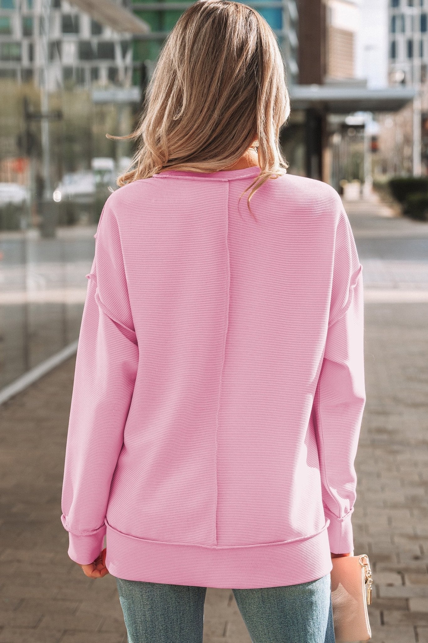 Liv Drop Shoulder Baggy Pullover - Hello Beautiful BoutiqueLong Sleeve TopsThreaded Pear