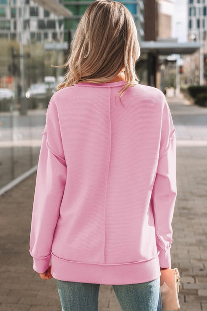 Liv Drop Shoulder Baggy Pullover - Hello Beautiful BoutiqueLong Sleeve TopsThreaded Pear