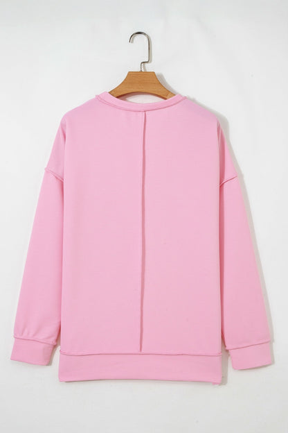 Liv Drop Shoulder Baggy Pullover - Hello Beautiful BoutiqueLong Sleeve TopsThreaded Pear
