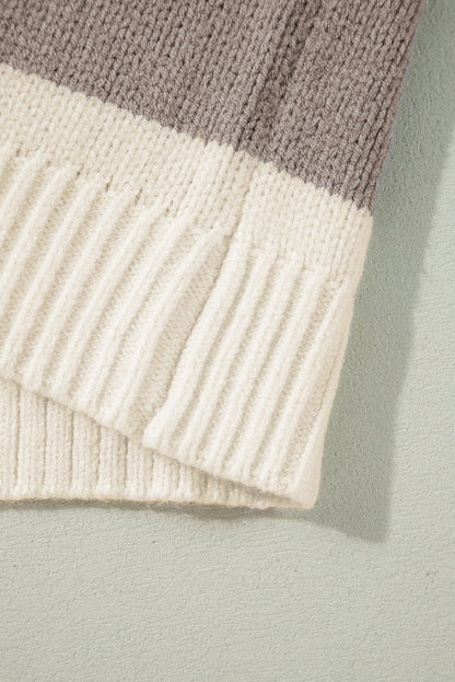 Livia Colorblock Loose Pullover Sweater - Hello Beautiful BoutiqueSweatersThreaded Pear