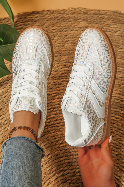 Logan Printed Lace Up Sneakers - Hello Beautiful BoutiqueWomens ShoesThreaded Pear