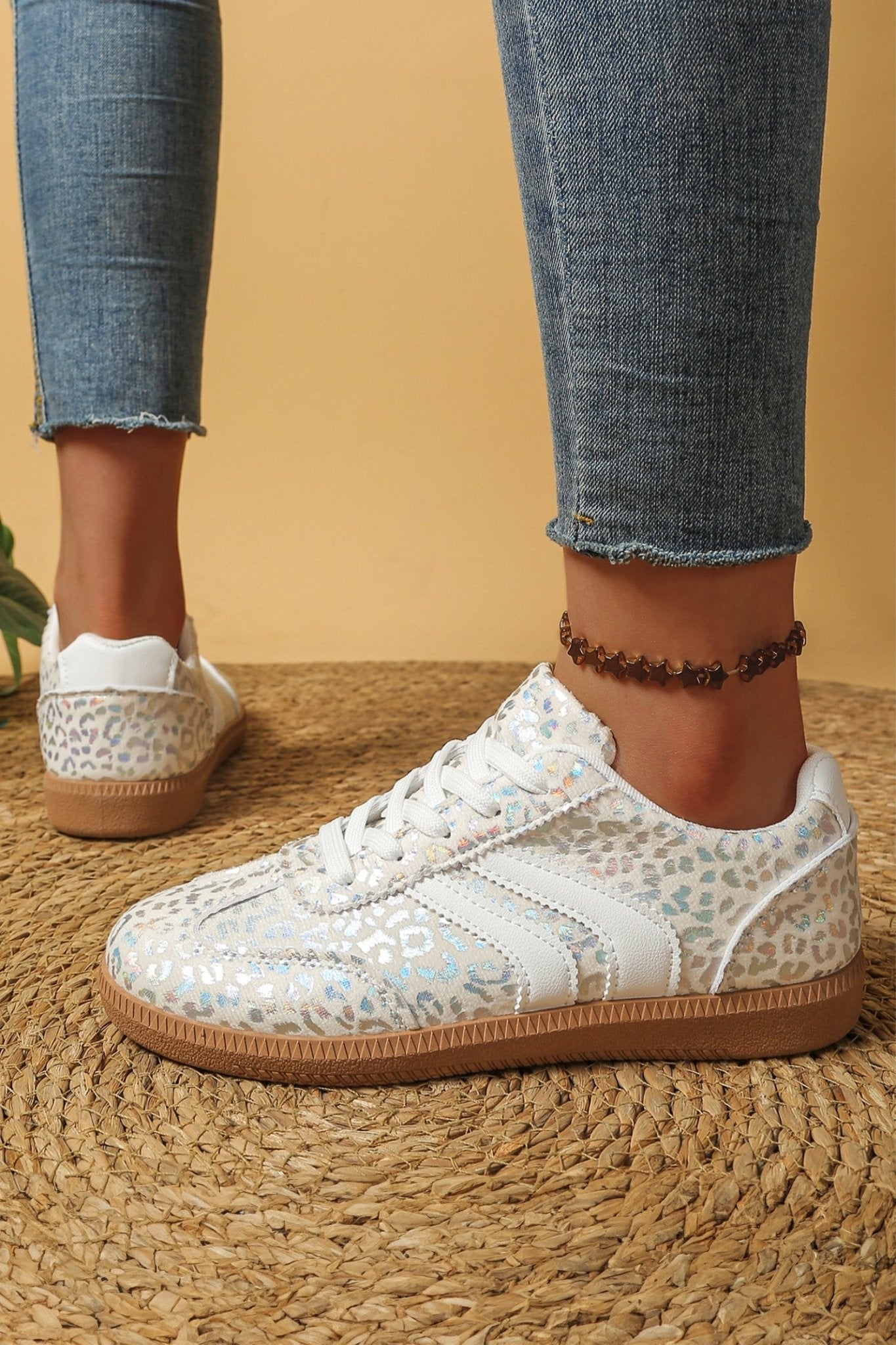 Logan Printed Lace Up Sneakers - Hello Beautiful BoutiqueWomens ShoesThreaded Pear