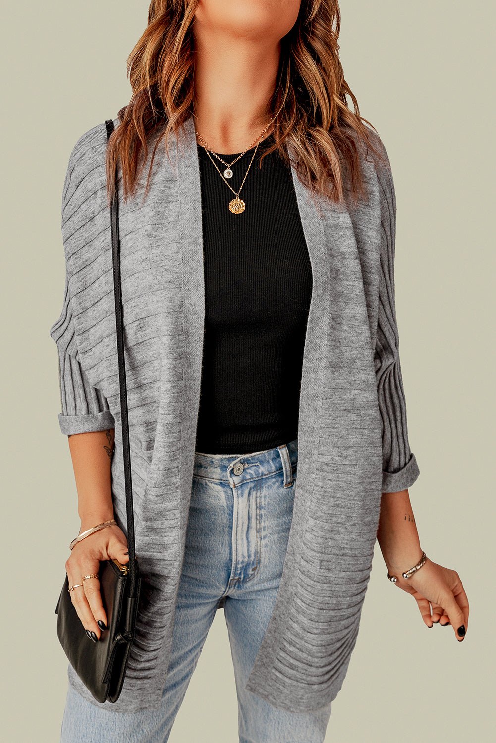 Lolatara Open Front Knit Cardigan - Hello Beautiful BoutiqueCardigansThreaded Pear