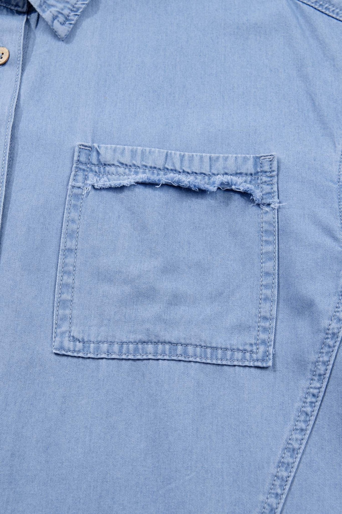 Londyn Bracelet Sleeve Chambray Shirt - Hello Beautiful BoutiqueBlouses & ShirtsThreaded Pear