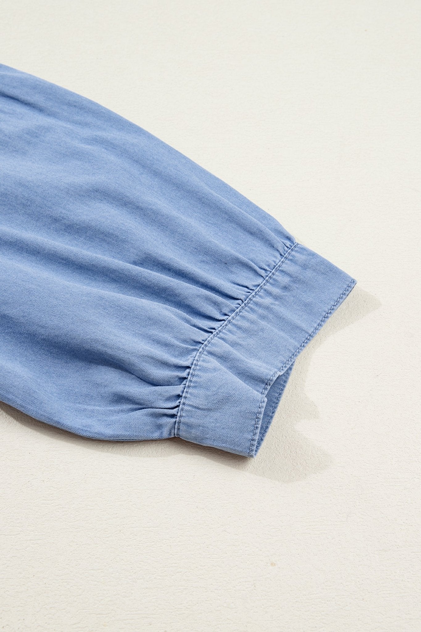 Londyn Bracelet Sleeve Chambray Shirt - Hello Beautiful BoutiqueBlouses & ShirtsThreaded Pear