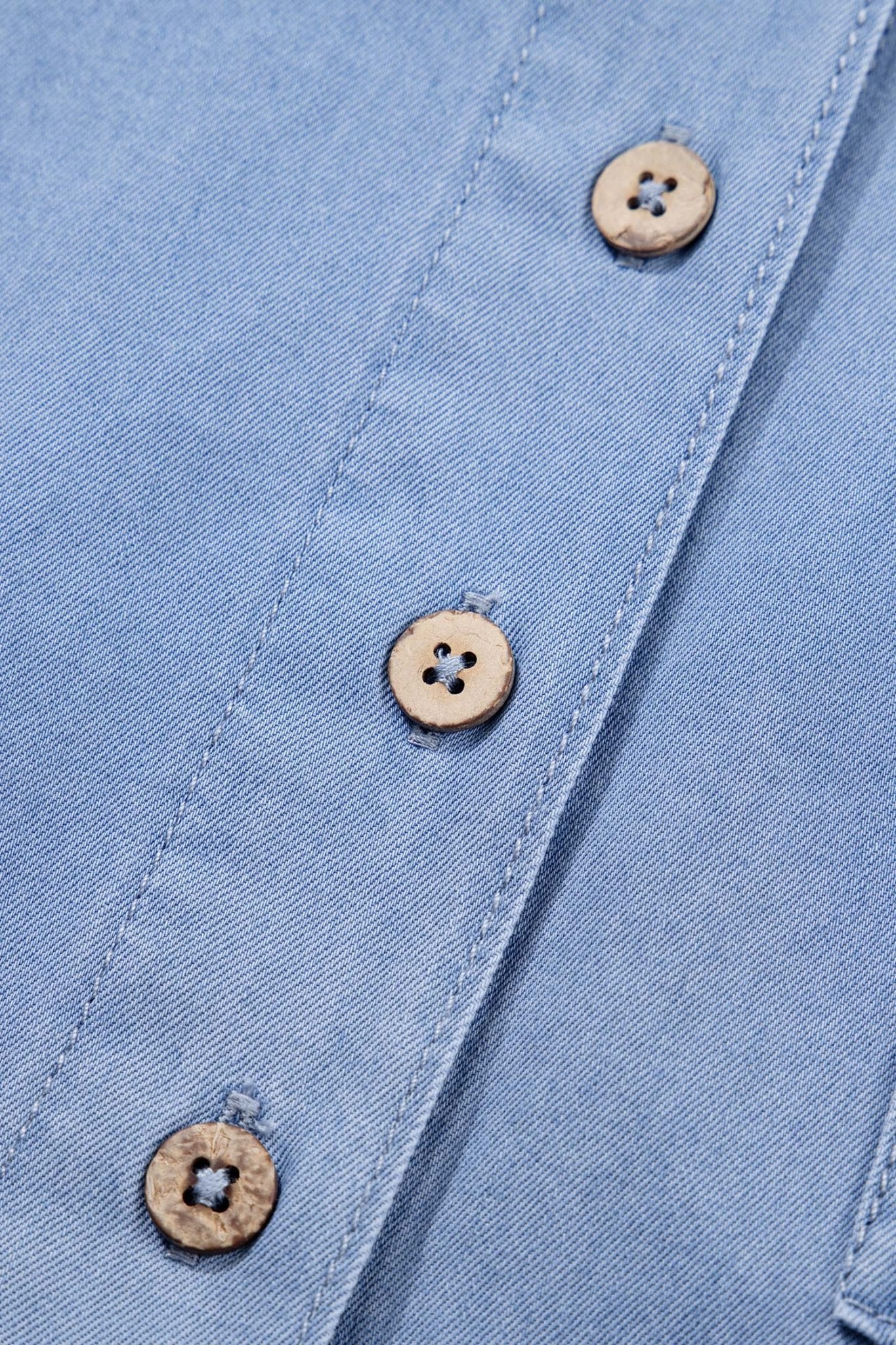 Londyn Bracelet Sleeve Chambray Shirt - Hello Beautiful BoutiqueBlouses & ShirtsThreaded Pear