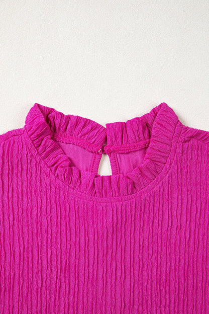 Londyn Trim Short Sleeve Blouse - Hello Beautiful BoutiqueBlouses & ShirtsThreaded Pear