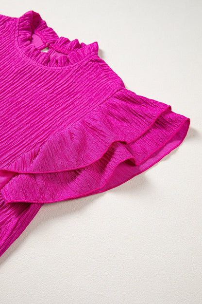 Londyn Trim Short Sleeve Blouse - Hello Beautiful BoutiqueBlouses & ShirtsThreaded Pear