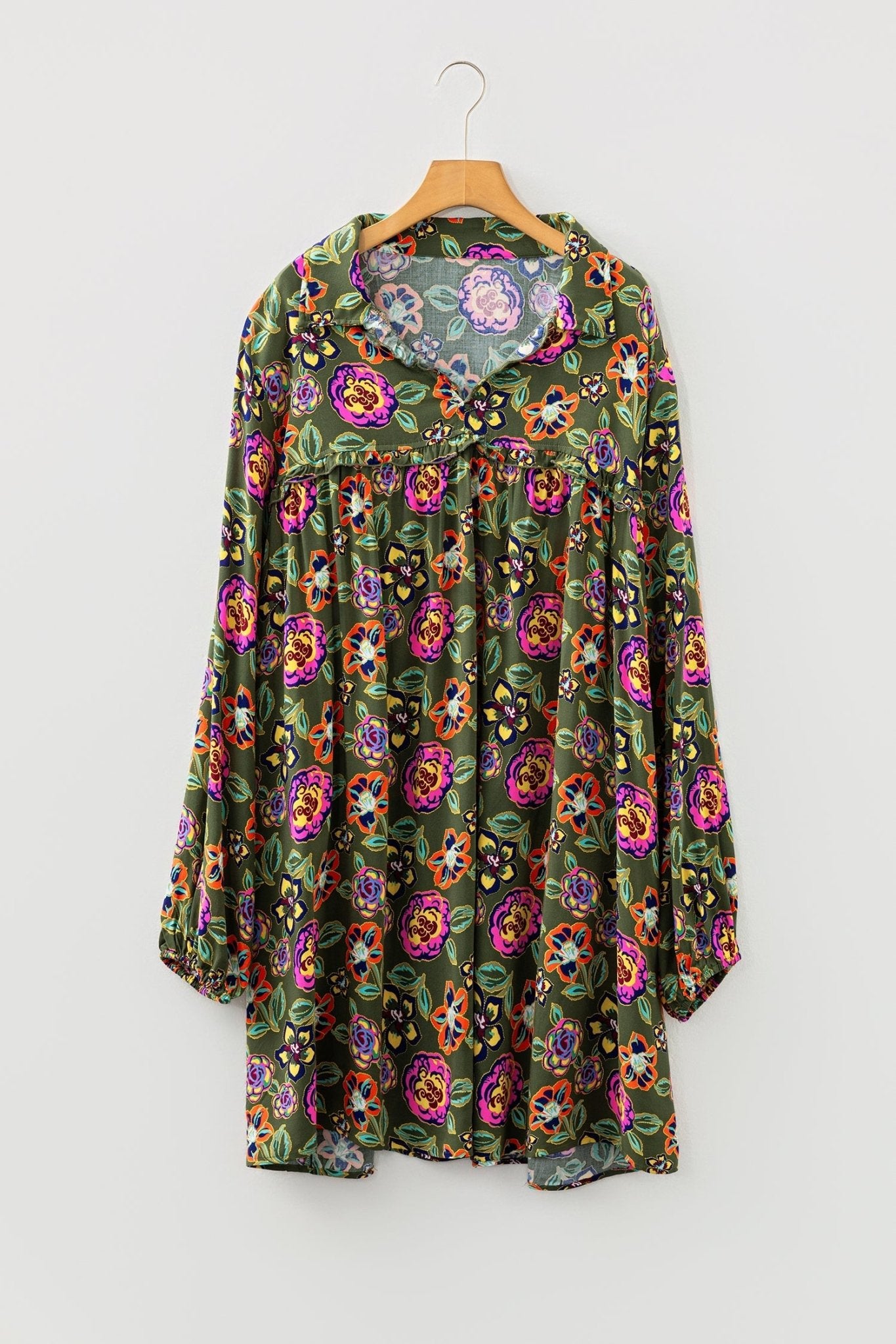 Lorelai Collared Loose Mini PLUS Dress - Hello Beautiful BoutiquePlus Size Mini DressesThreaded Pear
