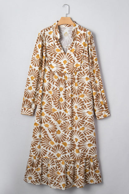 Lorelai Print Loose Long PLUS Dress - Hello Beautiful BoutiquePlus Size Maxi DressesThreaded Pear