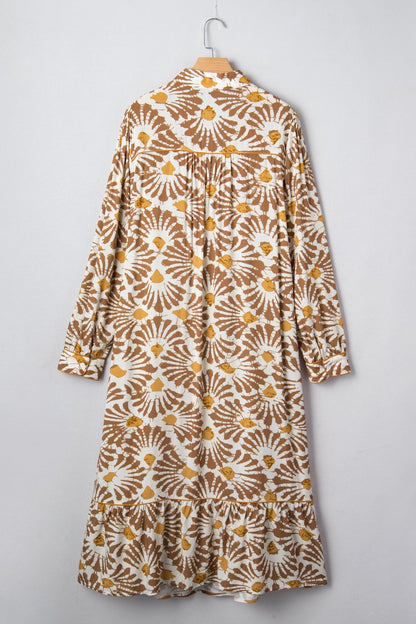 Lorelai Print Loose Long PLUS Dress - Hello Beautiful BoutiquePlus Size Maxi DressesThreaded Pear