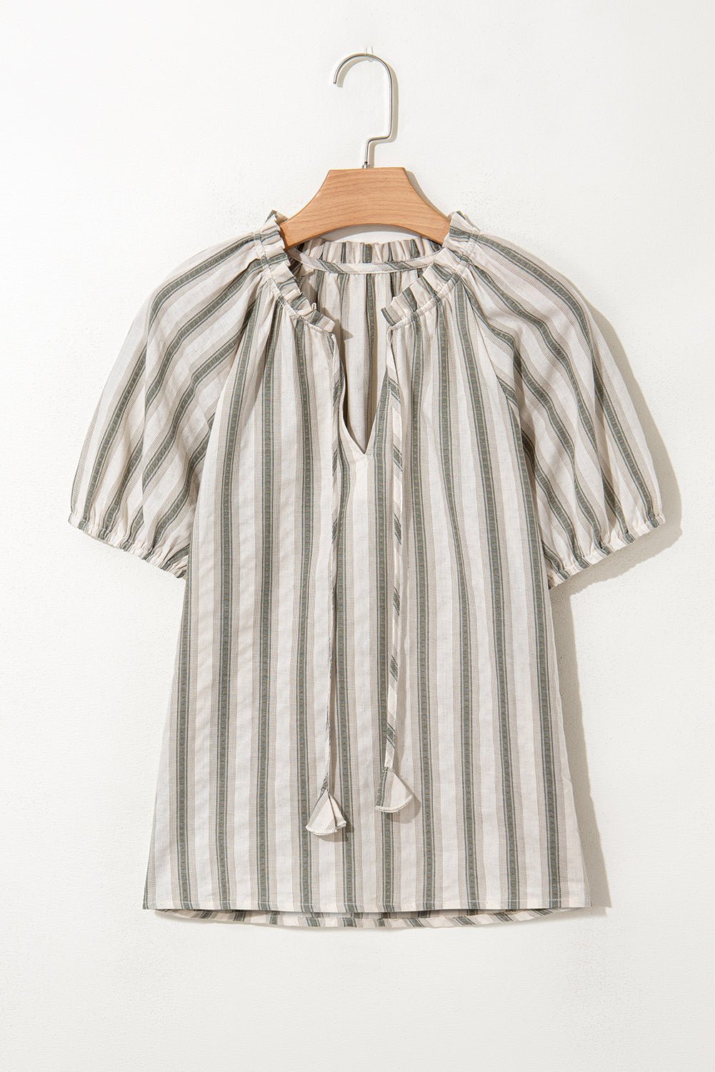 Lorelai Tie Short Sleeve Blouse - Hello Beautiful BoutiqueBlouses & ShirtsThreaded Pear