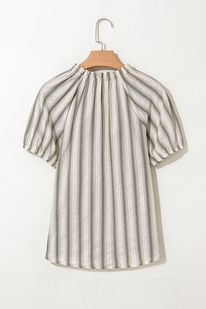 Lorelai Tie Short Sleeve Blouse - Hello Beautiful BoutiqueBlouses & ShirtsThreaded Pear