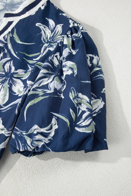 Lorelei Sleeve Striped Trim Blouse - Hello Beautiful BoutiqueBlouses & ShirtsThreaded Pear