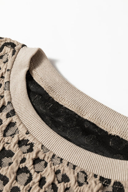 Lottie Ribbed Trim Print Long Sleeve Top - Hello Beautiful BoutiqueLong Sleeve TopsThreaded Pear