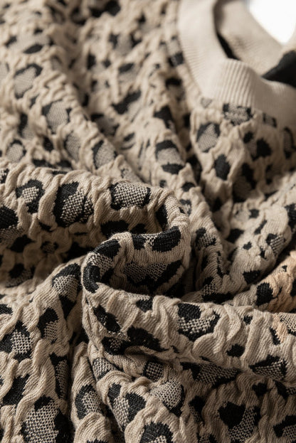 Lottie Ribbed Trim Print Long Sleeve Top - Hello Beautiful BoutiqueLong Sleeve TopsThreaded Pear