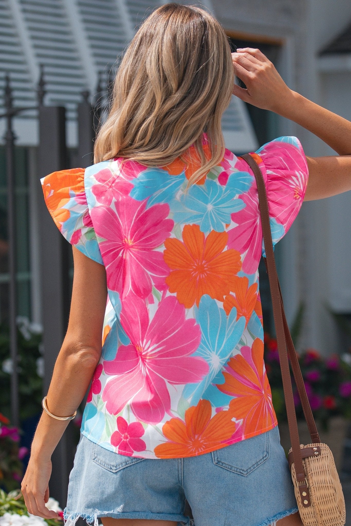 Louise Ruffle Trim Sleeveless Blouse - Hello Beautiful BoutiqueBlouses & ShirtsThreaded Pear