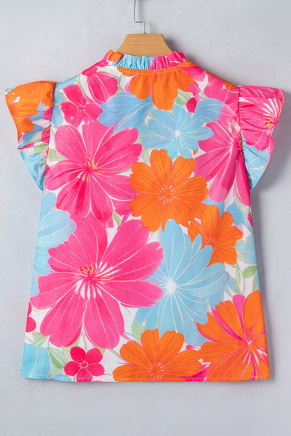 Louise Ruffle Trim Sleeveless Blouse - Hello Beautiful BoutiqueBlouses & ShirtsThreaded Pear