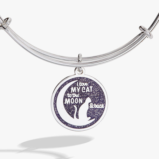 'Love My Cat to the Moon and Back' Bangle - Hello Beautiful BoutiqueBraceletsALEX AND ANI