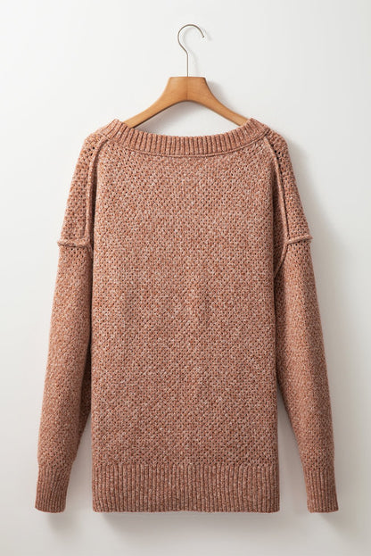 Luciana Eyelet Drop Shoulder Sweater - Hello Beautiful Boutique20% OFFThreaded Pear