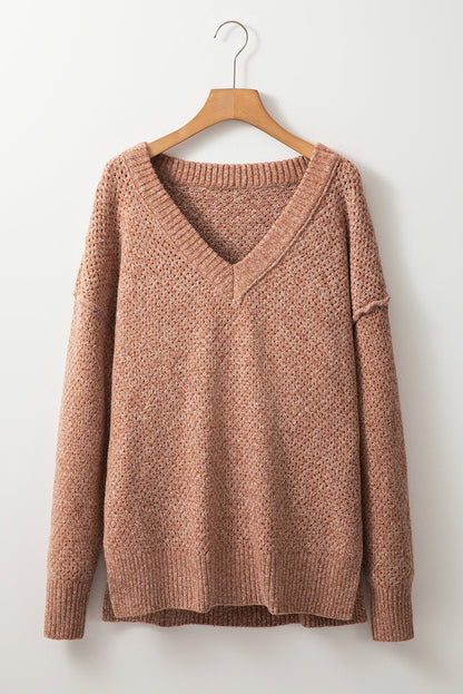 Luciana Eyelet Drop Shoulder Sweater - Hello Beautiful Boutique20% OFFThreaded Pear