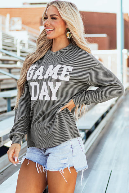 Lucille Sleeve Crewneck top Long Sleeve Top - Hello Beautiful BoutiqueLong Sleeve TopsThreaded Pear