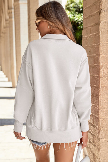 Luminy Baggy Sweatshirt with Slits - Hello Beautiful BoutiqueSweatshirts & HoodiesThreaded Pear