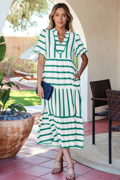 Luna Half Sleeve Vacation Dress - Hello Beautiful BoutiqueMidi DressesThreaded Pear