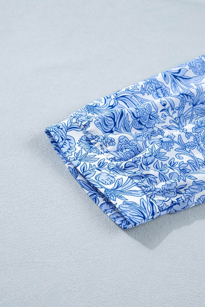 Lyanna Sleeve Pleated Floral Blouse - Hello Beautiful BoutiqueBlouses & ShirtsThreaded Pear