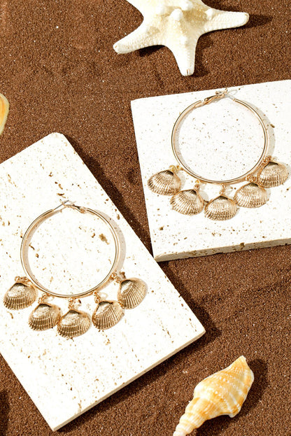 Lyra Vacation Shell Hoop Earrings - Hello Beautiful BoutiqueJewelryThreaded Pear