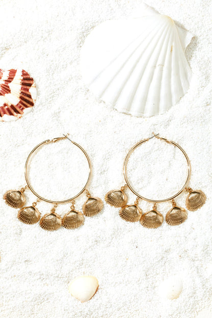 Lyra Vacation Shell Hoop Earrings - Hello Beautiful BoutiqueJewelryThreaded Pear