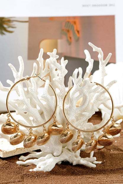 Lyra Vacation Shell Hoop Earrings - Hello Beautiful BoutiqueJewelryThreaded Pear