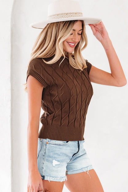 Lyrajira Texture Short Sleeve Sweater - Hello Beautiful BoutiqueShort Sleeve SweatersThreaded Pear